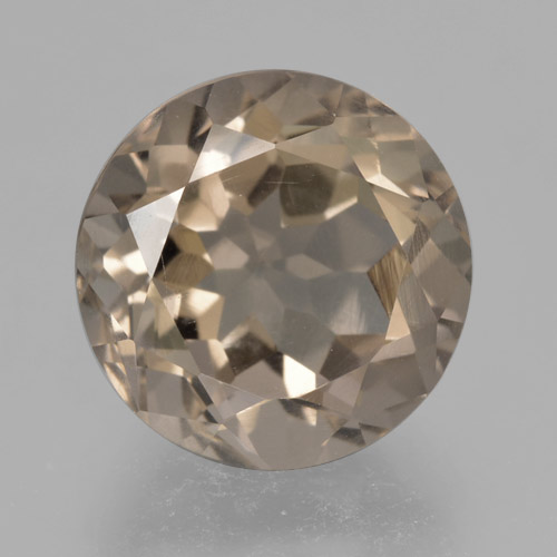 Quarzo fumé naturale marrone da 4,65 ct, taglio rotondo, VVS-VS
