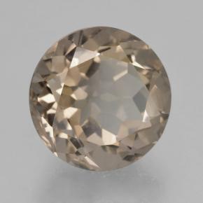 Quarzo fumé naturale marrone da 4,65 ct, taglio rotondo, VVS-VS