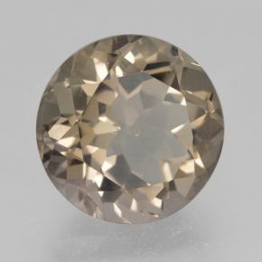 Quarzo fumé Marrone medio naturale da 4.44 ct, Taglio rotondo, VVS-VS