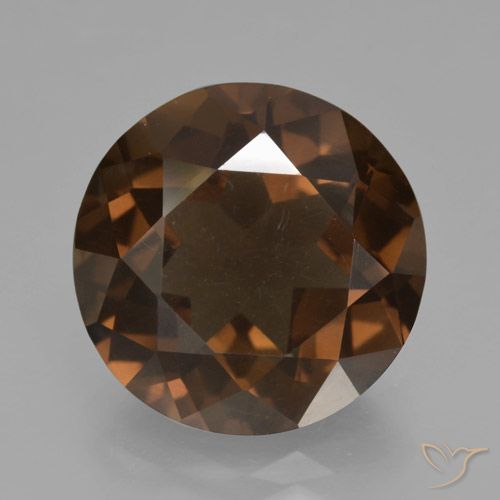 8.98ct Naturale Marrone rossastro Quarzo fumé, Rotondo, VS