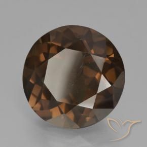 Quarzo fumé Marrone rossastro naturale da 8.98 ct, Rotondo, VS