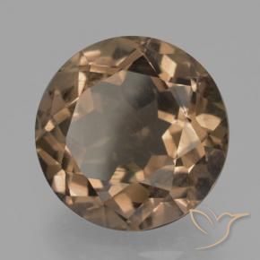 Quarzo fumé Marrone medio naturale da 12.65 ct, Rotondo, VS