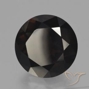 Quarzo fumé Marrone scuro naturale da 11.92 ct, Rotondo, VVS