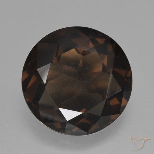 10.34ct Naturale Marrone scuro Quarzo fumé, Rotondo, VVS-VS