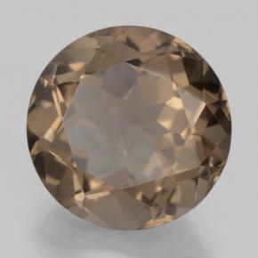 Quarzo fumé naturale marrone da 10,47 ct, taglio rotondo, VS