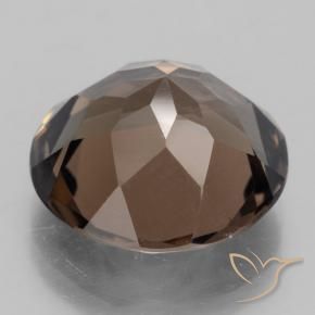 Quarzo fumè Marrone medio naturale da 12.36 ct, Rotondo, VS