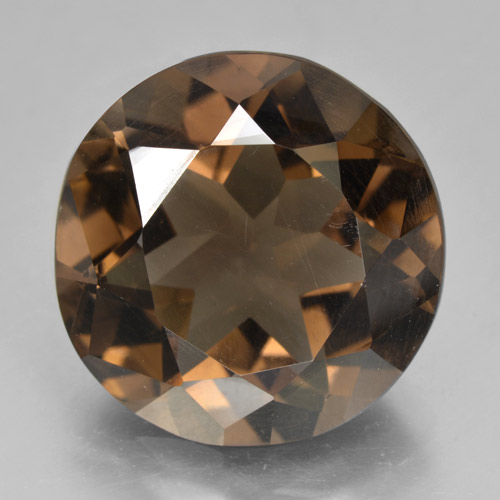 Quarzo fumé Marrone medio naturale da 10.61 ct, Taglio rotondo, VVS-VS
