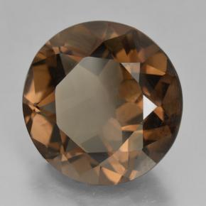 Quarzo fumé Marrone medio naturale da 10.61 ct, Taglio rotondo, VVS-VS
