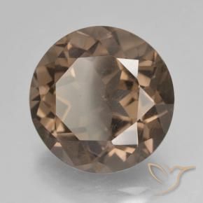 Quarzo fumé Marrone medio naturale da 9.72 ct, Rotondo, VS