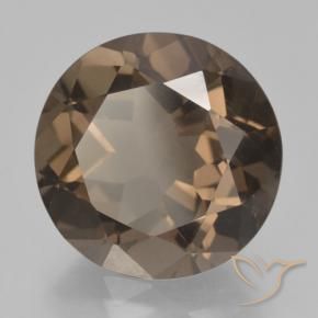 Quarzo fumé Hickory Brown naturale da 12.06 ct, Rotondo, VVS-VS