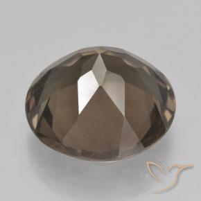 Quarzo fumé Hickory Brown naturale da 12.06 ct, Rotondo, VVS-VS