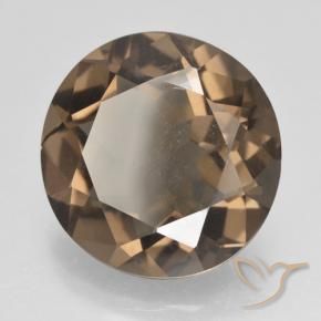 Quarzo fumè Marrone medio naturale da 12.64 ct, Rotondo, VVS-VS