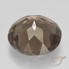 Quarzo fumè Marrone medio naturale da 12.64 ct, Rotondo, VVS-VS