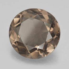 Quarzo fumé naturale marrone da 8,68 ct, taglio rotondo, VVS-VS