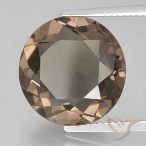 Quarzo fumé Marrone caldo naturale da 9.06 ct, Rotondo, VS