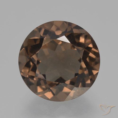 3.98ct Naturale Marrone medio Quarzo fumé, Rotondo, VVS-VS
