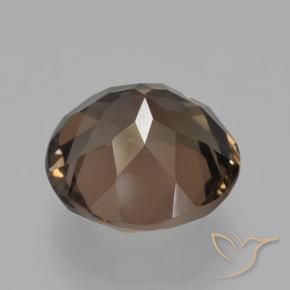 Quarzo fumé Marrone medio naturale da 3.98 ct, Rotondo, VVS-VS