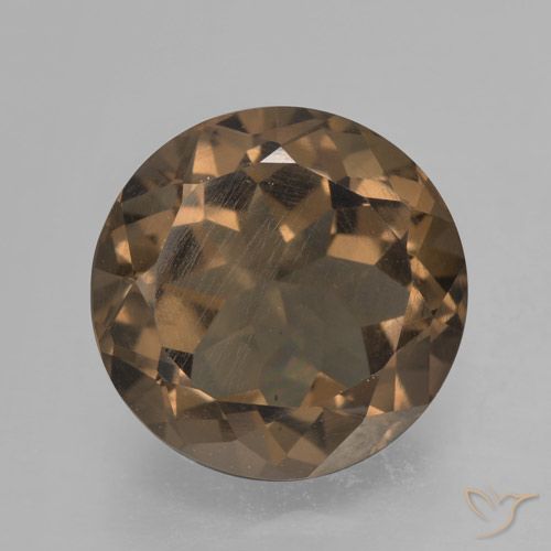 4.01ct Naturale Pan di zenzero marrone Quarzo fumé, Rotondo, VVS-VS