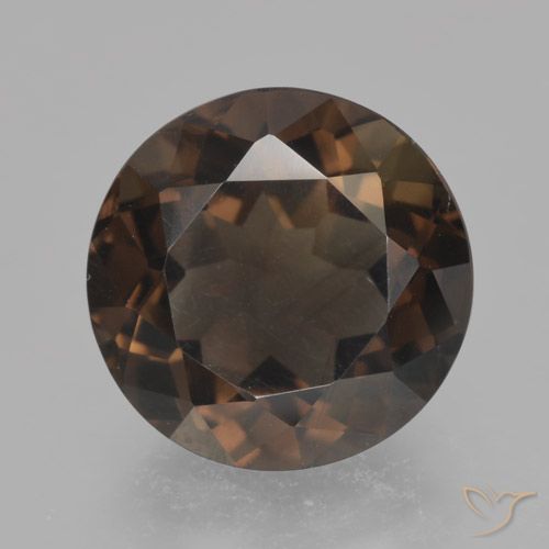 4.84ct Naturale Marrone medio Quarzo fumé, Rotondo, VVS-VS