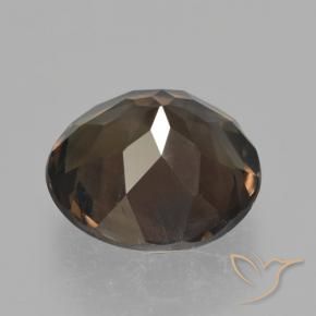 Quarzo fumé Marrone medio naturale da 4.84 ct, Rotondo, VVS-VS