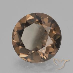 Quarzo fumé Marrone medio-scuro naturale da 4.67 ct, Rotondo, VVS-VS