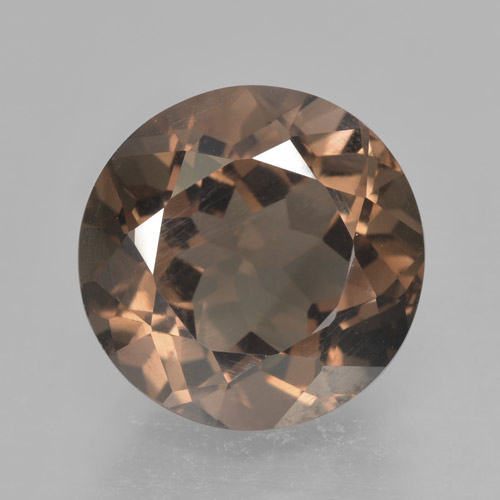 Quarzo fumé Marrone medio naturale da 4.43 ct, Taglio rotondo, VVS-VS