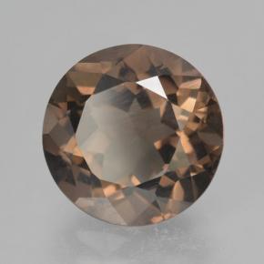 Quarzo fumé Marrone medio naturale da 4.43 ct, Taglio rotondo, VVS-VS