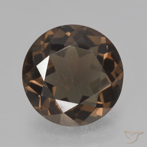 4.43ct Naturale Hickory Brown Quarzo fumé, Rotondo, VVS-VS