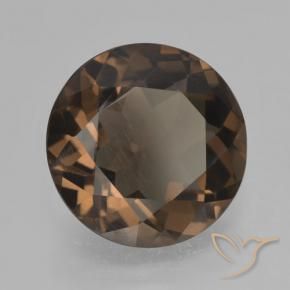 Quarzo fumé Hickory Brown naturale da 4.43 ct, Rotondo, VVS-VS