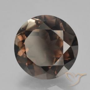 Quarzo fumé Hickory Brown naturale da 5.09 ct, Rotondo, VVS-VS