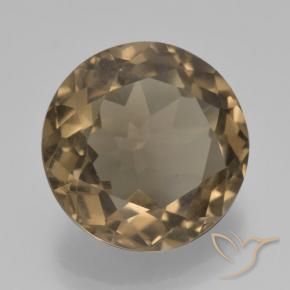 Quarzo fumé Marrone medio-chiaro naturale da 5.22 ct, Rotondo, VS