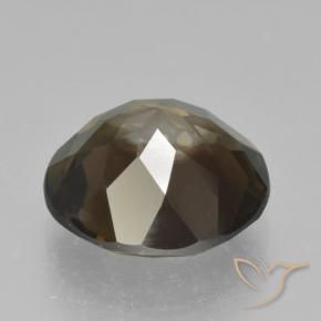 Quarzo fumé Marrone scuro naturale da 5.09 ct, Rotondo, VVS-VS
