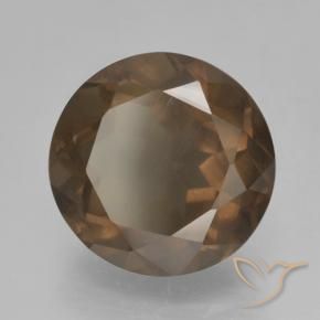 Quarzo fumé Marrone medio naturale da 5.24 ct, Rotondo, VS