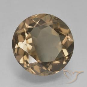 Quarzo fumé Marrone medio-chiaro naturale da 5.08 ct, Rotondo, VS