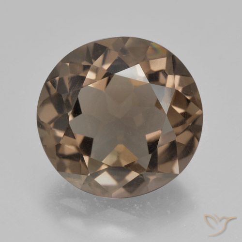 5.13ct Naturale Hickory Brown Quarzo fumé, Rotondo, VVS-VS