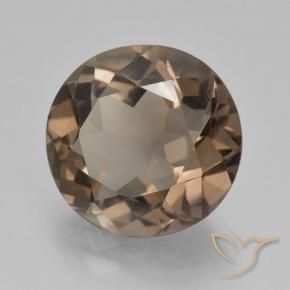 Quarzo fumé Hickory Brown naturale da 5.13 ct, Rotondo, VVS-VS