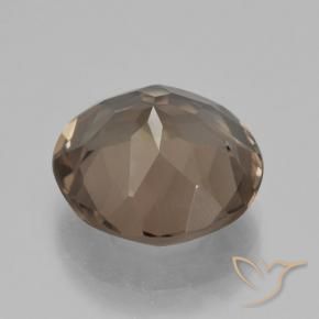Quarzo fumé Hickory Brown naturale da 5.13 ct, Rotondo, VVS-VS