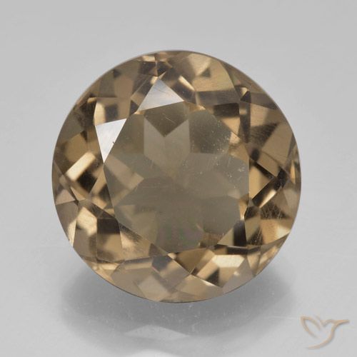 5.85ct Naturale Moka chiaro Quarzo fumé, Rotondo, VS