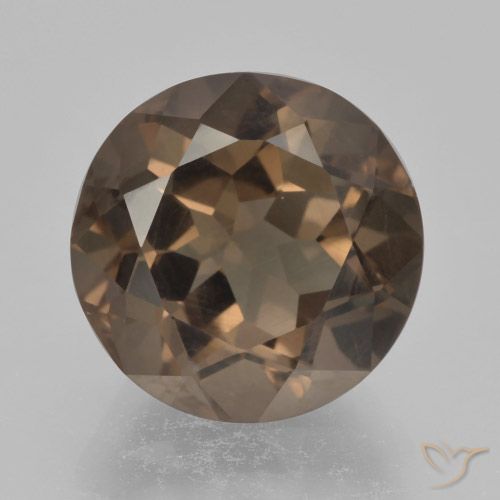 5.31ct Naturale Marrone caldo Quarzo fumé, Rotondo, VVS-VS
