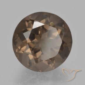 Quarzo fumé Marrone caldo naturale da 5.31 ct, Rotondo, VVS-VS