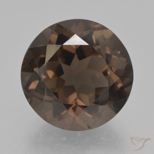 5.44ct Naturale Marrone medio Quarzo fumé, Rotondo, VVS-VS