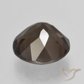 Quarzo fumé Marrone medio naturale da 5.08 ct, Rotondo, VVS-VS