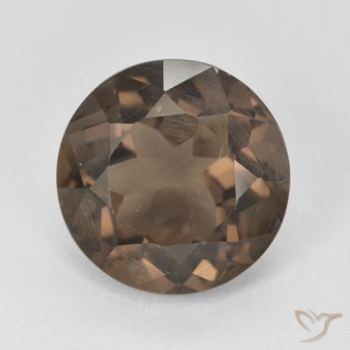4.41ct Naturale Marrone medio Quarzo fumé, Rotondo, VVS-VS