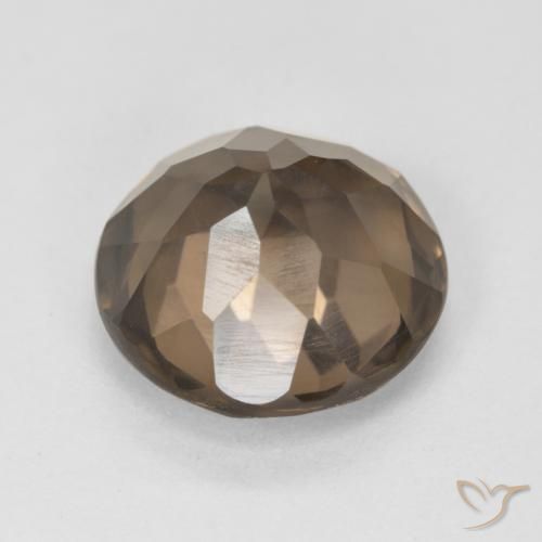 Quarzo fumé Marrone medio naturale da 4.41 ct, Rotondo, VVS-VS