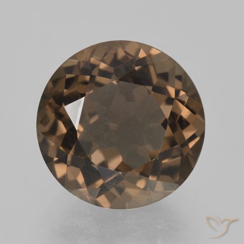 4.20ct Naturale Pan di zenzero marrone Quarzo fumé, Rotondo, VVS-VS