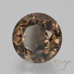 Quarzo fumé Pan di zenzero marrone naturale da 4.20 ct, Rotondo, VVS-VS