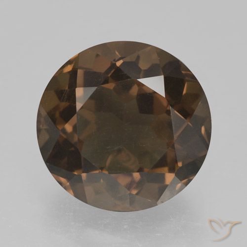 4.60ct Naturale Hickory Brown Quarzo fumé, Rotondo, VVS-VS