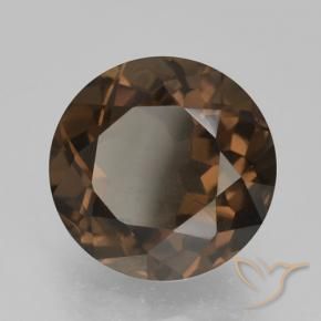 Quarzo fumé Hickory Brown naturale da 4.60 ct, Rotondo, VVS-VS