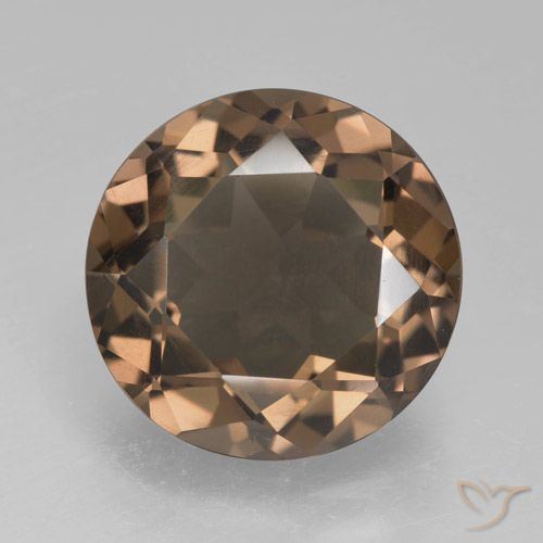 4.95ct Naturale Pan di zenzero marrone Quarzo fumé, Rotondo, VVS-VS