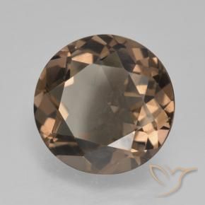 Quarzo fumé Pan di zenzero marrone naturale da 4.95 ct, Rotondo, VVS-VS
